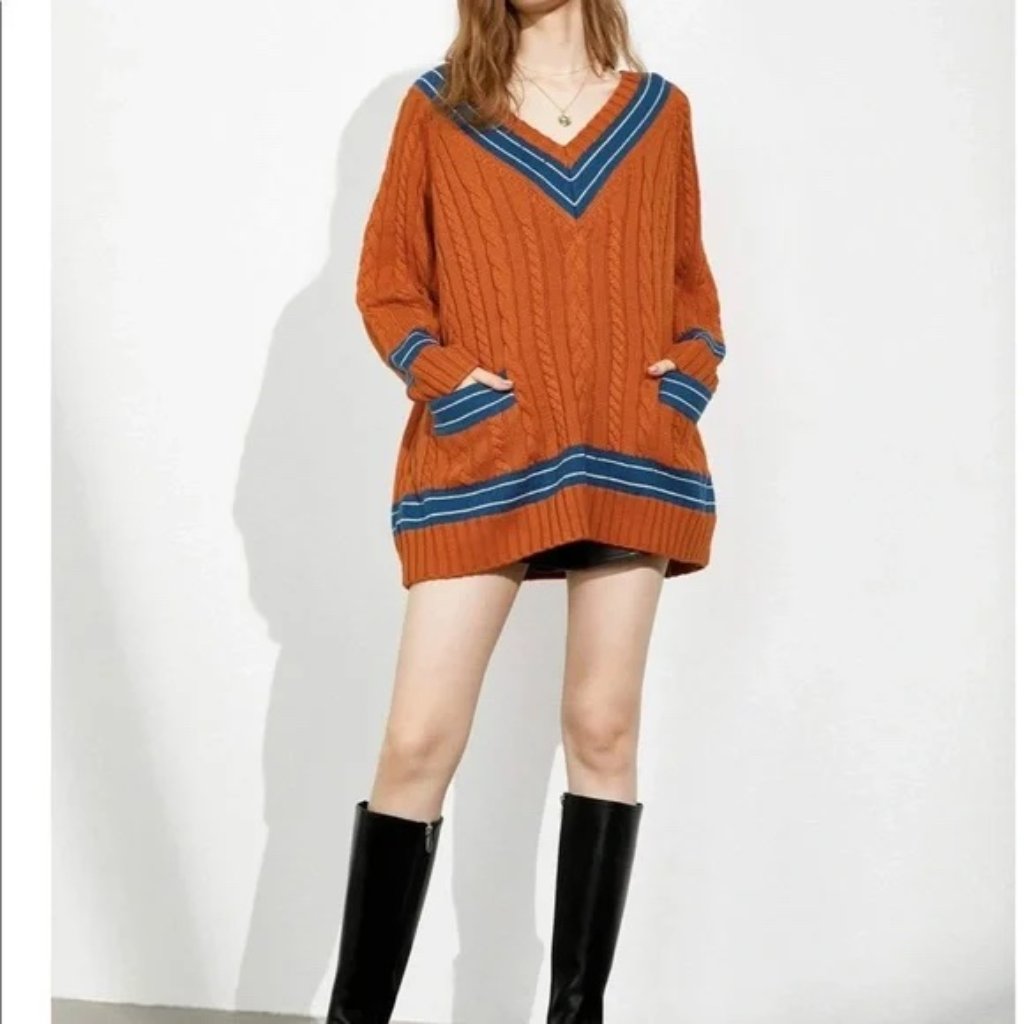 J.Ing Ollie Colorblock Cable Knit Sweater — image 4 of 8